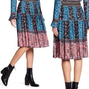 Endless Rose Accordion Pleated Floral Skirt